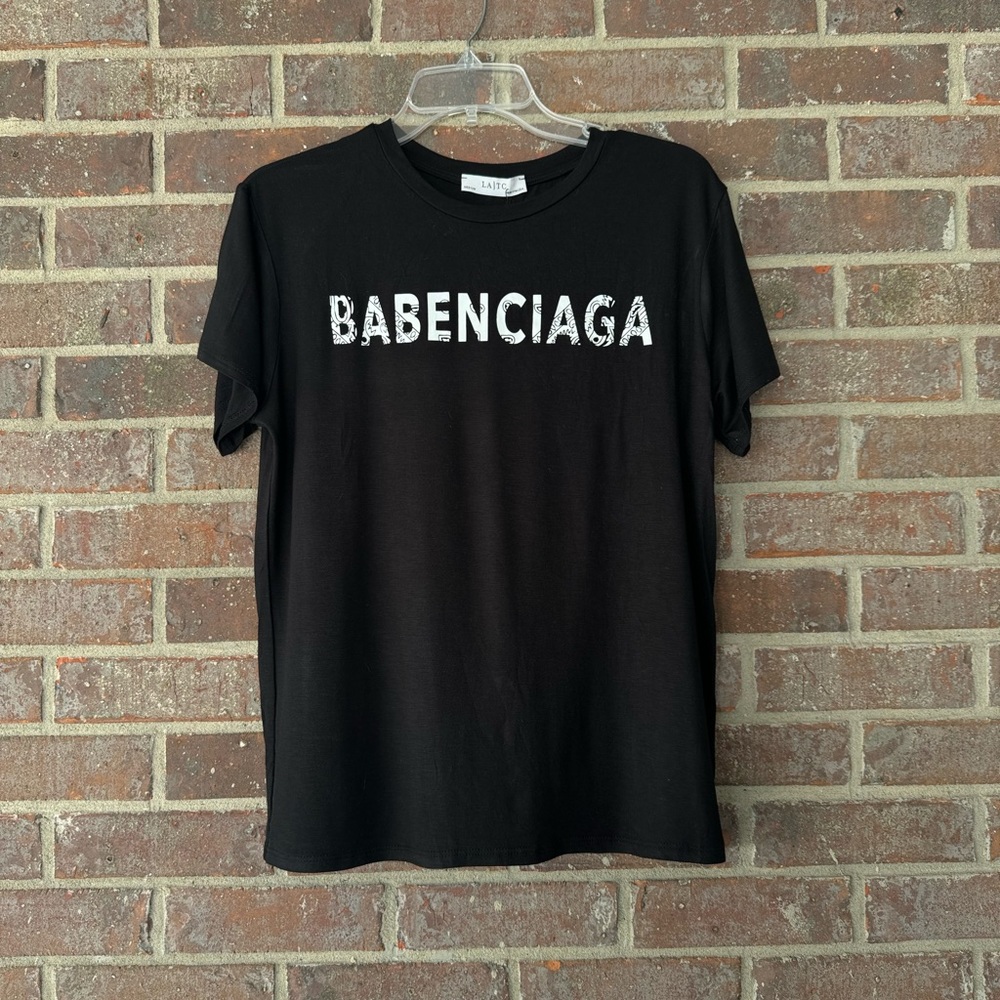 NWT LA/TC BABENCIGA Print Black T-shirt